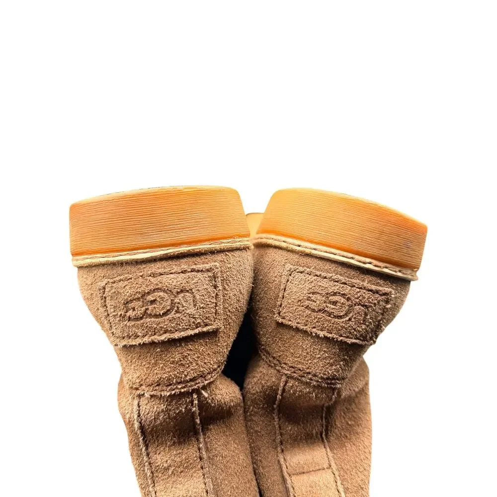 UGG Men’s Suede High Top Boots Brown Gum Sole Lace Up Size 8.5